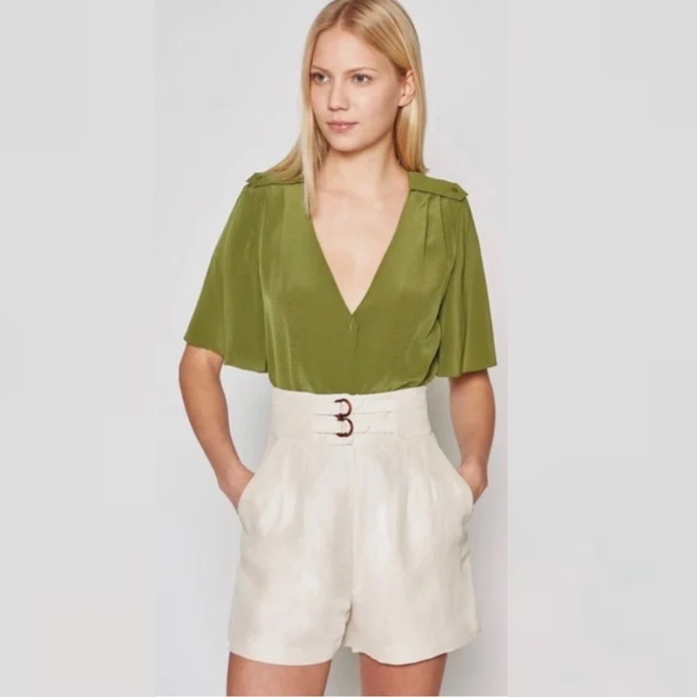 Joie || Cadell Blouse in Fauna Green L‎